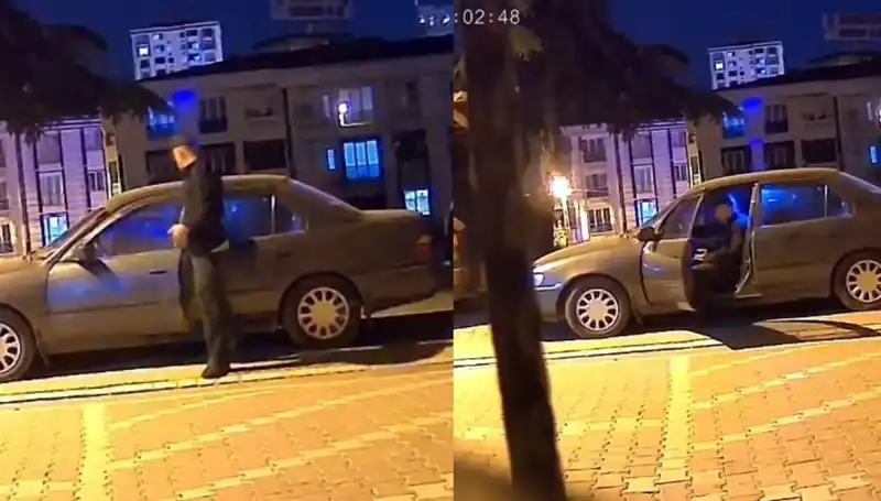 Park Halindeki Otomobili Saniyeler İçinde Çalan Hırsızlar İnanılmaz Bir Yöntem Kullandı