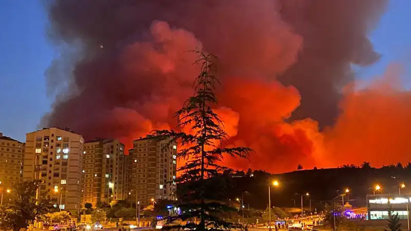 Bursa'da Yangın Alarmı: Şehri Korku Sardı, Söndürme Çabaları Başladı!